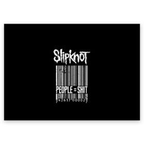 Поздравительная открытка с принтом Slipknot People , 100% бумага | плотность бумаги 280 г/м2, матовая, на обратной стороне линовка и место для марки
 | alternative | iowa | metal | nu | slipknot | slipnot | taylor | метал | слипкнот | слипнот