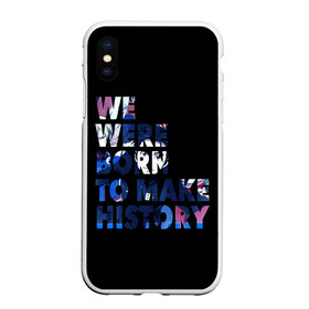 Чехол для iPhone XS Max матовый с принтом We were born to make history , Силикон | Область печати: задняя сторона чехла, без боковых панелей | Тематика изображения на принте: yuri on ice | юри на льду