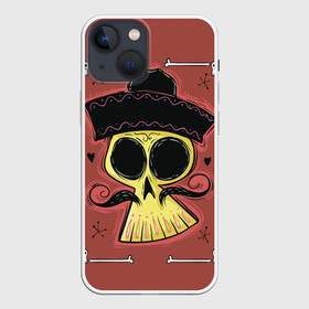 Чехол для iPhone 13 mini с принтом Dia de los Muertos ,  |  | череп