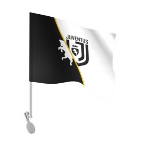 Флаг для автомобиля с принтом JUVENTUS FOOTBALL POINT , 100% полиэстер | Размер: 30*21 см | cr7 | juve | juventus | ronaldo | роналдо | спорт | футбол | ювентус