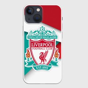 Чехол для iPhone 13 mini с принтом Ливерпуль формы ,  |  | fc liverpool | football | liverpool | soccer | ливер | ливерпуль | лига чемпионов | фк ливерпуль | футбол