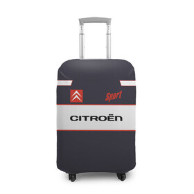 Чехол для чемодана 3D с принтом Citroen , 86% полиэфир, 14% спандекс | двустороннее нанесение принта, прорези для ручек и колес | 