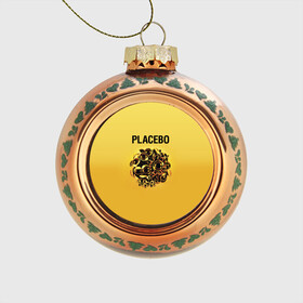 Стеклянный ёлочный шар с принтом Placebo , Стекло | Диаметр: 80 мм | placebo | альтернативный | инди | индирок | плацебо | рок