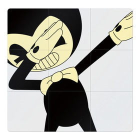 Магнитный плакат 3Х3 с принтом Bendy and the ink machine Dab , Полимерный материал с магнитным слоем | 9 деталей размером 9*9 см | batim | bendy | bendy and the ink machine | dab | horror | ink | machine | rap | trend