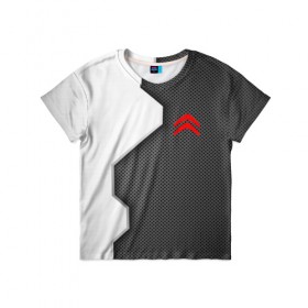 Детская футболка 3D с принтом Citroen sport uniform auto , 100% гипоаллергенный полиэфир | прямой крой, круглый вырез горловины, длина до линии бедер, чуть спущенное плечо, ткань немного тянется | 
