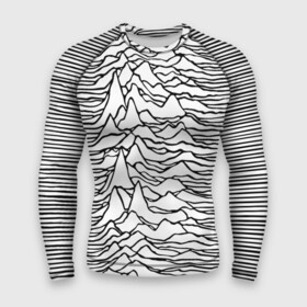 Мужской рашгард 3D с принтом White ,  |  | Тематика изображения на принте: ian curtis | joy division | rock | unknown pleasures | иэн кёртис | рок