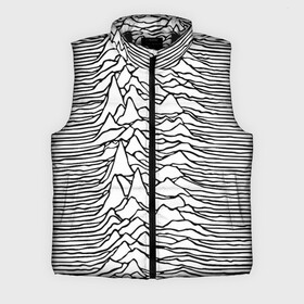 Мужской жилет утепленный 3D с принтом White ,  |  | ian curtis | joy division | rock | unknown pleasures | иэн кёртис | рок