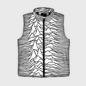 Женский жилет утепленный 3D с принтом White ,  |  | ian curtis | joy division | rock | unknown pleasures | иэн кёртис | рок