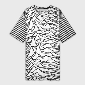 Платье-футболка 3D с принтом White ,  |  | ian curtis | joy division | rock | unknown pleasures | иэн кёртис | рок