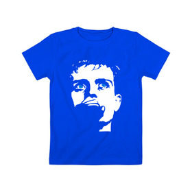 Детская футболка хлопок с принтом Ian Curtis , 100% хлопок | круглый вырез горловины, полуприлегающий силуэт, длина до линии бедер | ian curtis | joy division | rock | unknown pleasures | иэн кёртис | рок