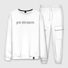 Мужской костюм хлопок с принтом Joy Division , 100% хлопок | на свитшоте круглая горловина, мягкая резинка по низу. Брюки заужены к низу, на них два вида карманов: два “обычных” по бокам и два объемных, с клапанами, расположенные ниже линии бедра. Брюки с мягкой трикотажной резинкой на поясе и по низу штанин. В поясе для дополнительного комфорта — широкие завязки | ian curtis | joy division | rock | unknown pleasures | иэн кёртис | рок