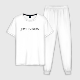 Мужская пижама хлопок с принтом Joy Division , 100% хлопок | брюки и футболка прямого кроя, без карманов, на брюках мягкая резинка на поясе и по низу штанин
 | ian curtis | joy division | rock | unknown pleasures | иэн кёртис | рок