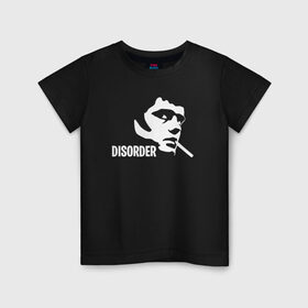 Детская футболка хлопок с принтом Disorder , 100% хлопок | круглый вырез горловины, полуприлегающий силуэт, длина до линии бедер | ian curtis | joy division | rock | unknown pleasures | иэн кёртис | рок
