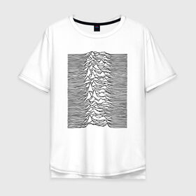 Мужская футболка хлопок Oversize с принтом Unknown Pleasures , 100% хлопок | свободный крой, круглый ворот, “спинка” длиннее передней части | ian curtis | joy division | rock | unknown pleasures | иэн кёртис | рок