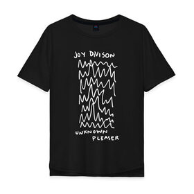 Мужская футболка хлопок Oversize с принтом Joy Division , 100% хлопок | свободный крой, круглый ворот, “спинка” длиннее передней части | ian curtis | joy division | rock | unknown pleasures | иэн кёртис | рок