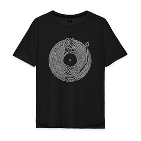 Мужская футболка хлопок Oversize с принтом Soundscape , 100% хлопок | свободный крой, круглый ворот, “спинка” длиннее передней части | ian curtis | joy division | rock | unknown pleasures | иэн кёртис | рок