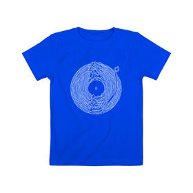 Детская футболка хлопок с принтом Soundscape , 100% хлопок | круглый вырез горловины, полуприлегающий силуэт, длина до линии бедер | Тематика изображения на принте: ian curtis | joy division | rock | unknown pleasures | иэн кёртис | рок