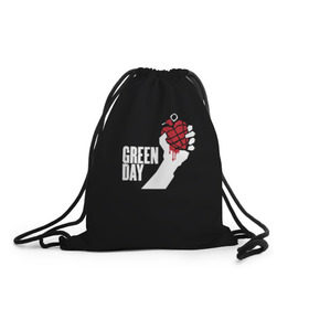 Рюкзак-мешок 3D с принтом Green Day , 100% полиэстер | плотность ткани — 200 г/м2, размер — 35 х 45 см; лямки — толстые шнурки, застежка на шнуровке, без карманов и подкладки | american idiot