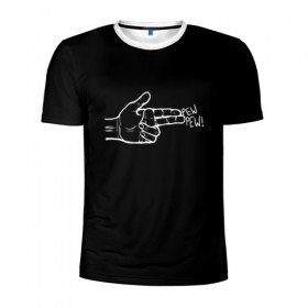 Мужская футболка 3D спортивная с принтом Pew Pew ,  |  | Тематика изображения на принте: 