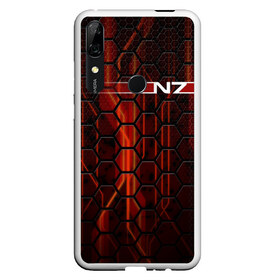 Чехол для Honor P Smart Z с принтом N7 , Силикон | Область печати: задняя сторона чехла, без боковых панелей | Тематика изображения на принте: abstract | game | geometry | logo | n7 | texture | абстракция | броня | геометрия | игра | костюм | лого | логотип | масс эффект | н7 | соты | стальная броня | шепард