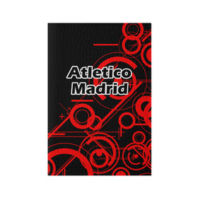 Обложка для паспорта матовая кожа с принтом Атлетико Мадрид , натуральная матовая кожа | размер 19,3 х 13,7 см; прозрачные пластиковые крепления | 