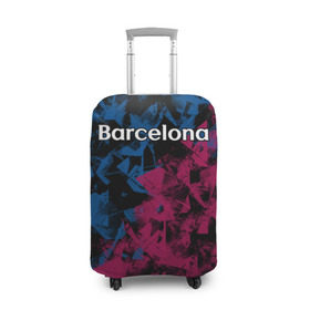 Чехол для чемодана 3D с принтом ФК Барселона , 86% полиэфир, 14% спандекс | двустороннее нанесение принта, прорези для ручек и колес | игра | испания | каталония | красный | лига | мяч | сборная | синий | форма | футбол | чемпион | черный
