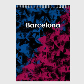 Скетчбук с принтом ФК Барселона , 100% бумага
 | 48 листов, плотность листов — 100 г/м2, плотность картонной обложки — 250 г/м2. Листы скреплены сверху удобной пружинной спиралью | игра | испания | каталония | красный | лига | мяч | сборная | синий | форма | футбол | чемпион | черный