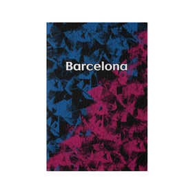 Обложка для паспорта матовая кожа с принтом ФК Барселона , натуральная матовая кожа | размер 19,3 х 13,7 см; прозрачные пластиковые крепления | Тематика изображения на принте: игра | испания | каталония | красный | лига | мяч | сборная | синий | форма | футбол | чемпион | черный