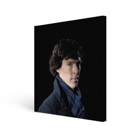 Холст квадратный с принтом Sherlock , 100% ПВХ |  | benedict | cumberbatch | sherlock | бенедикт | камбербатч | шерлок