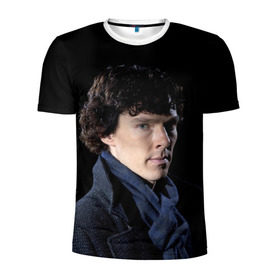 Мужская футболка 3D спортивная с принтом Sherlock , 100% полиэстер с улучшенными характеристиками | приталенный силуэт, круглая горловина, широкие плечи, сужается к линии бедра | Тематика изображения на принте: benedict | cumberbatch | sherlock | бенедикт | камбербатч | шерлок