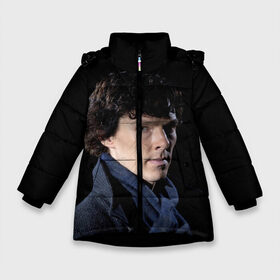 Зимняя куртка для девочек 3D с принтом Sherlock , ткань верха — 100% полиэстер; подклад — 100% полиэстер, утеплитель — 100% полиэстер. | длина ниже бедра, удлиненная спинка, воротник стойка и отстегивающийся капюшон. Есть боковые карманы с листочкой на кнопках, утяжки по низу изделия и внутренний карман на молнии. 

Предусмотрены светоотражающий принт на спинке, радужный светоотражающий элемент на пуллере молнии и на резинке для утяжки. | benedict | cumberbatch | sherlock | бенедикт | камбербатч | шерлок