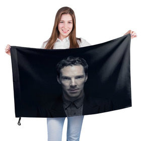 Флаг 3D с принтом Cumberbatch , 100% полиэстер | плотность ткани — 95 г/м2, размер — 67 х 109 см. Принт наносится с одной стороны | benedict | cumberbatch | sherlock | бенедикт | камбербатч | шерлок