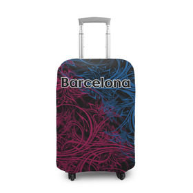 Чехол для чемодана 3D с принтом FC Barcelona , 86% полиэфир, 14% спандекс | двустороннее нанесение принта, прорези для ручек и колес | 