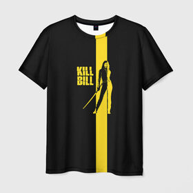 Мужская футболка 3D с принтом Kill Bill , 100% полиэфир | прямой крой, круглый вырез горловины, длина до линии бедер | тарантино | ума турман