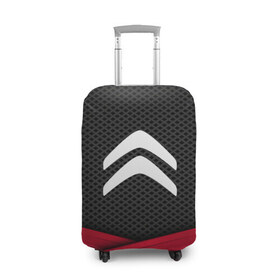 Чехол для чемодана 3D с принтом CITROEN , 86% полиэфир, 14% спандекс | двустороннее нанесение принта, прорези для ручек и колес | 