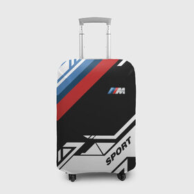 Чехол для чемодана 3D с принтом BMW M SPORT , 86% полиэфир, 14% спандекс | двустороннее нанесение принта, прорези для ручек и колес | auto | bmw | motorsport | sport | авто | автомобиль | автомобильные | бмв | бренд | марка | машины | моторспорт | спорт