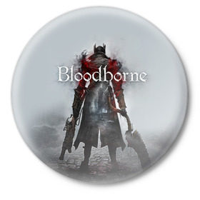 Значок с принтом Bloodborne ,  металл | круглая форма, металлическая застежка в виде булавки | bb | fromsoftware | vicar amelia | амелия | бладборн | викарий | души | охотники | пиратs | порождение крови | руны