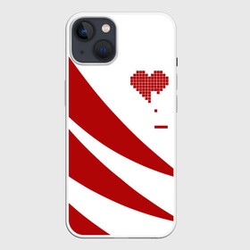 Чехол для iPhone 13 с принтом ГЕОМЕТРИЧЕСКОЕ СЕРДЦЕ. ,  |  | abstract | geometry | geometry stripes | heart | texture | абстракция | геометрические полосы | геометрическое сердце | геометрия | любовь | сердечко | сердца | сердце | текстура