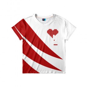 Детская футболка 3D с принтом Сердца красное , 100% гипоаллергенный полиэфир | прямой крой, круглый вырез горловины, длина до линии бедер, чуть спущенное плечо, ткань немного тянется | Тематика изображения на принте: abstract | geometry | geometry stripes | heart | texture | абстракция | геометрические полосы | геометрическое сердце | геометрия | любовь | сердечко | сердца | сердце | текстура