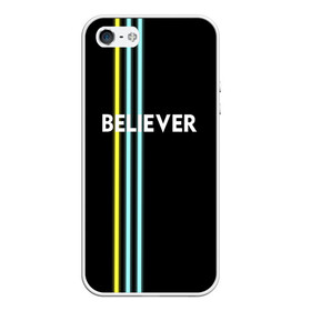 Чехол для iPhone 5/5S матовый с принтом Believer Imagine Dragons , Силикон | Область печати: задняя сторона чехла, без боковых панелей | рок