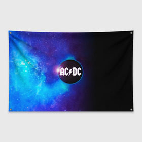 Флаг-баннер с принтом ACDC , 100% полиэстер | размер 67 х 109 см, плотность ткани — 95 г/м2; по краям флага есть четыре люверса для крепления | ac dc | acdc | acdc ас дс | асдс | метал | молния | музыка | музыканты | певцы