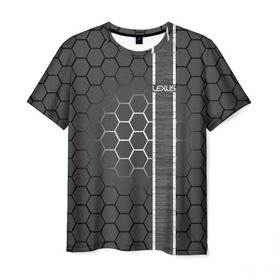Мужская футболка 3D с принтом Lexus , 100% полиэфир | прямой крой, круглый вырез горловины, длина до линии бедер | Тематика изображения на принте: 