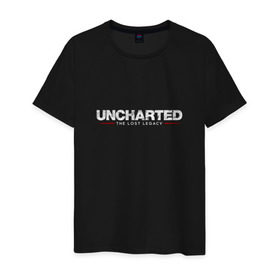 Мужская футболка хлопок с принтом Uncharted. Legacy , 100% хлопок | прямой крой, круглый вырез горловины, длина до линии бедер, слегка спущенное плечо. | chloe | drake | elena | nathan | naughty dog | sully | анчартед | дрейк | натан | нейтан | ноти дог | пиратs | приключения | путь вора | салли | утраченное наследие