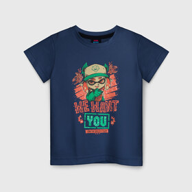 Детская футболка хлопок с принтом Salmon Run , 100% хлопок | круглый вырез горловины, полуприлегающий силуэт, длина до линии бедер | grizzco runs | nintendo switch | splatoon 2