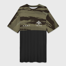 Платье-футболка 3D с принтом Камуфляж пограничник ,  |  | армия | граница | камуфляж | милитари | погранвойска | россия | рф