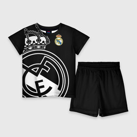 Детский костюм с шортами 3D с принтом Real Madrid Exclusive ,  |  | Тематика изображения на принте: 2019 | мадрид | реал | форма | эксклюзив