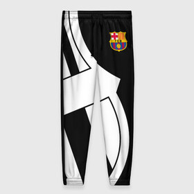 Женские брюки 3D с принтом Barcelona Exclusive , полиэстер 100% | прямой крой, два кармана без застежек по бокам, с мягкой трикотажной резинкой на поясе и по низу штанин. В поясе для дополнительного комфорта — широкие завязки | 2019 | барселона | фк | форма | эксклюзив