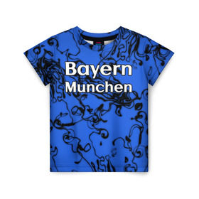 Детская футболка 3D с принтом Бавария Мюнхен , 100% гипоаллергенный полиэфир | прямой крой, круглый вырез горловины, длина до линии бедер, чуть спущенное плечо, ткань немного тянется | белый | германия | игра | красный | лига | мюнхен | мяч | сборная | форма | футбол | чемпион