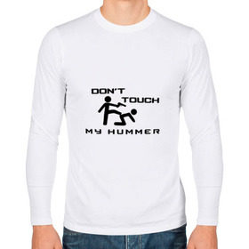 Мужской лонгслив хлопок с принтом Don`t touch my Hummer , 100% хлопок |  | 