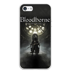 Чехол для iPhone 5/5S матовый с принтом Bloodborne , Силикон | Область печати: задняя сторона чехла, без боковых панелей | Тематика изображения на принте: bb | bloodborne | bloodbourne | fromsoftware | vicar amelia | амелия | бб | блад | бладборн | викарий | души | охотники | пиратs | порождение крови | руны